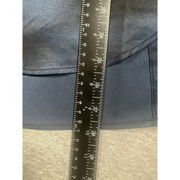 Athleta Womens S Muscle Tank Top Scallop Hem High‎ Neck Black Blue zephyr - Picture 5 of 7